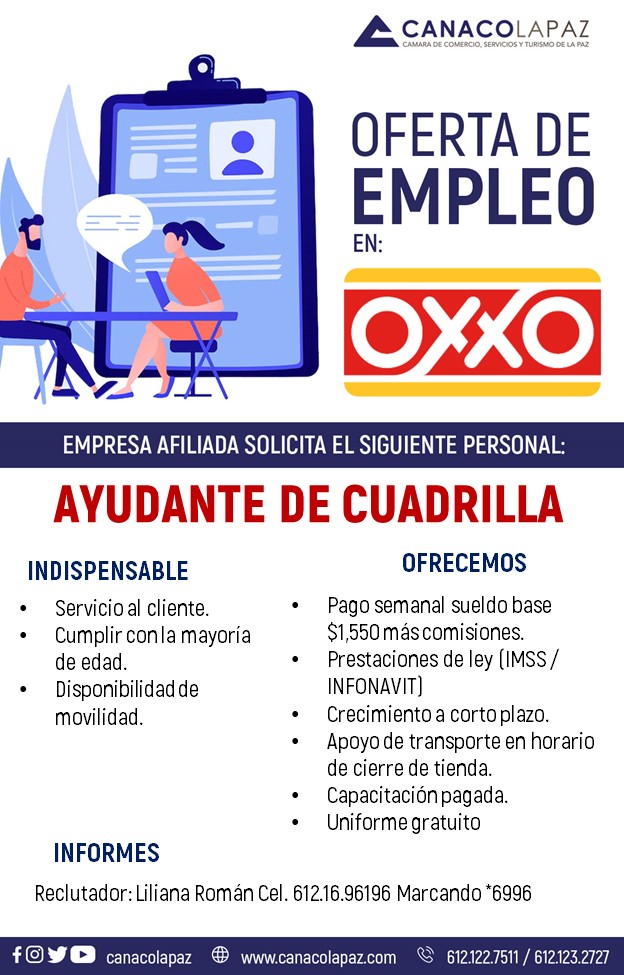 Vacante: Ayudante de Cuadrilla